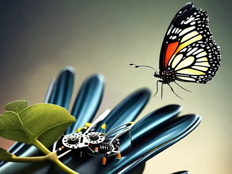 Fotos mao roboto borboleta natureza