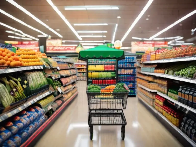 Fotos carrinho compra ai supermercado futurista