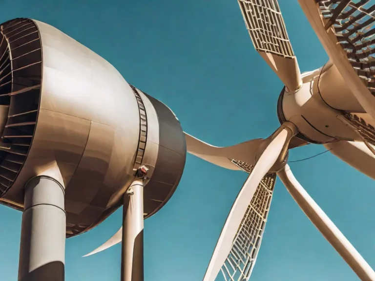Fotos turbina vento ceu azul inovacao energia